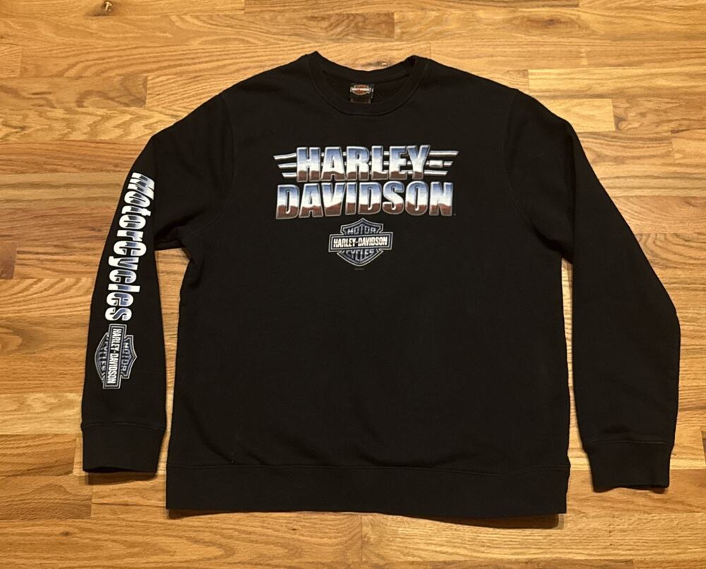 Women’s Size XL Harley-Davidson Black Crewneck Sweatshirt Chandler AZ Snake
